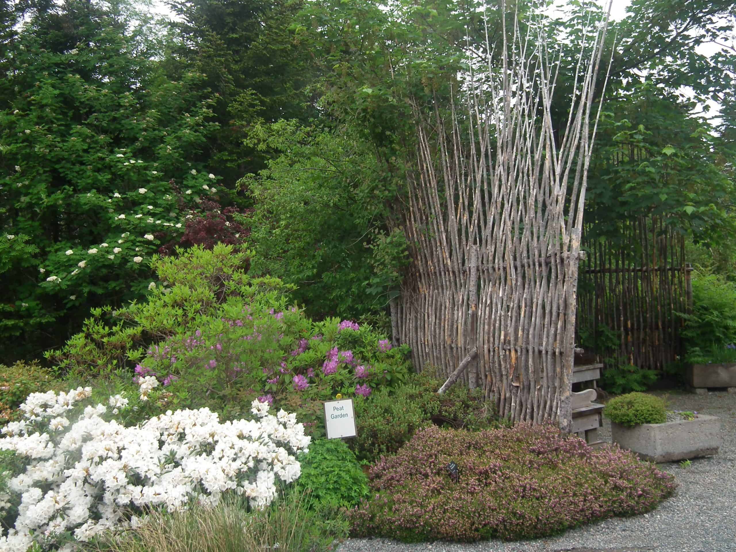 A Newfoundland "quiggly fence" protects the heritage garden.