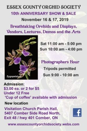Essex County Orchid Society 10th Orchid Show & SaleEssex County Orchid Society 10th Orchid Show & Sale
