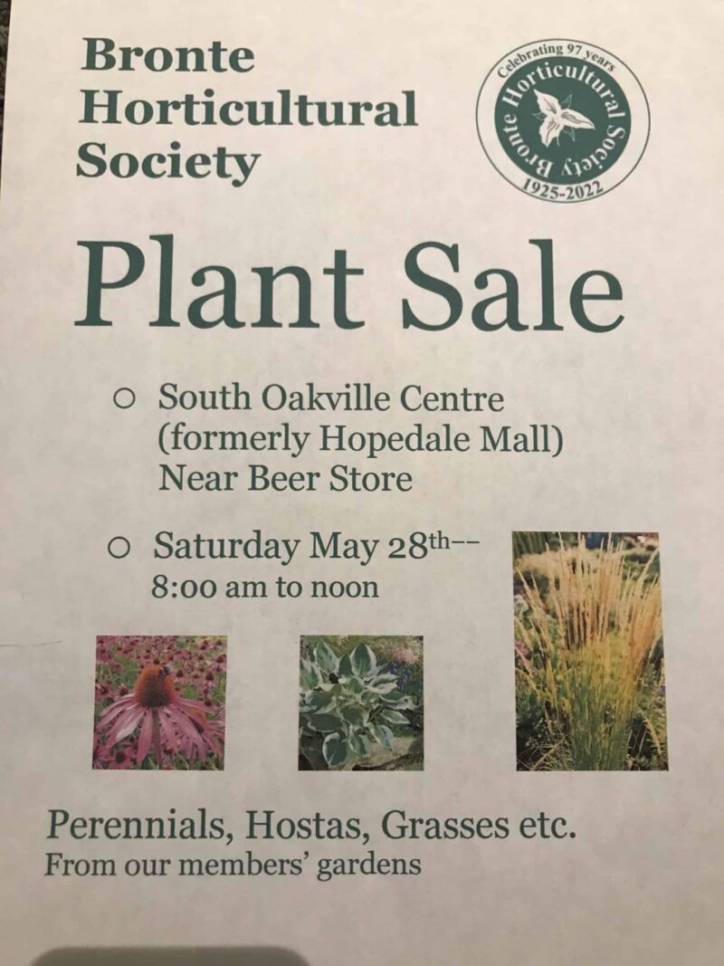 Bronte Horticultural Society plant sale