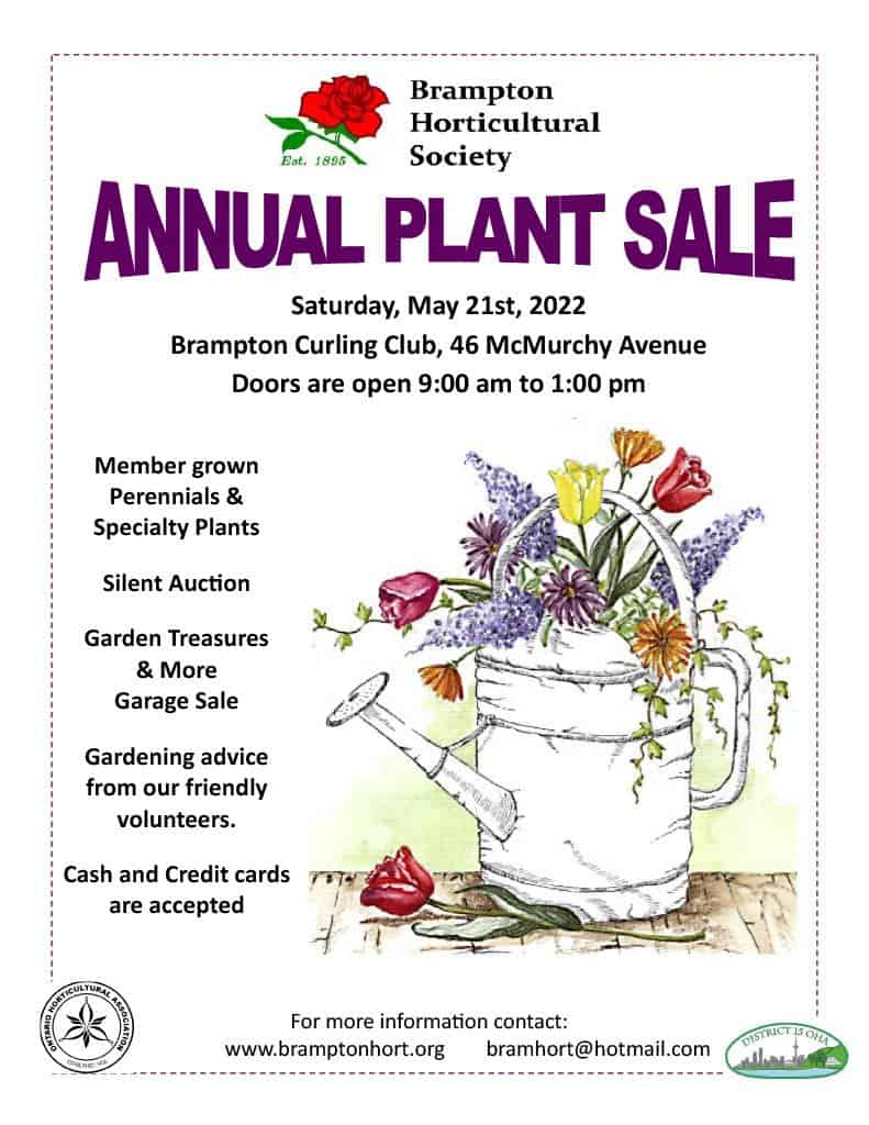 Brampton 2022 Plant Sale Poster
