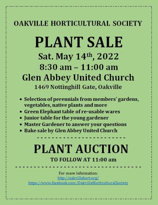 Oakville Horticultural Society Plant and Auction Sale